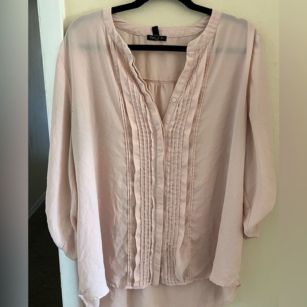 Sami & Jo sheer pink blouse